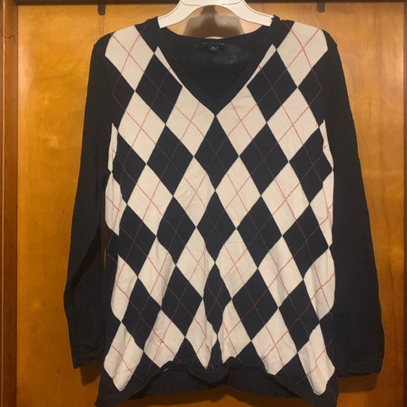 Tommy Hilfiger Tops - Tommy Hilfiger Size XL Diamond Plaid Long Sleeve Top